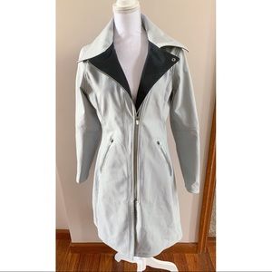 Nike Gray asymmetric raincoat trench jacket M